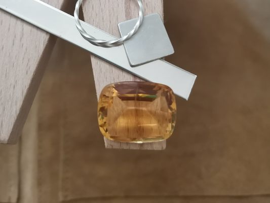 Orange Ctirine Cushion - 20.1mm by 16mm - 17.85 ct