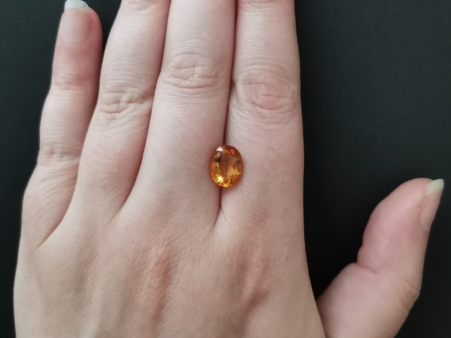Orange Citrine Oval - 10mm by 7.8mm - 2.28 ct