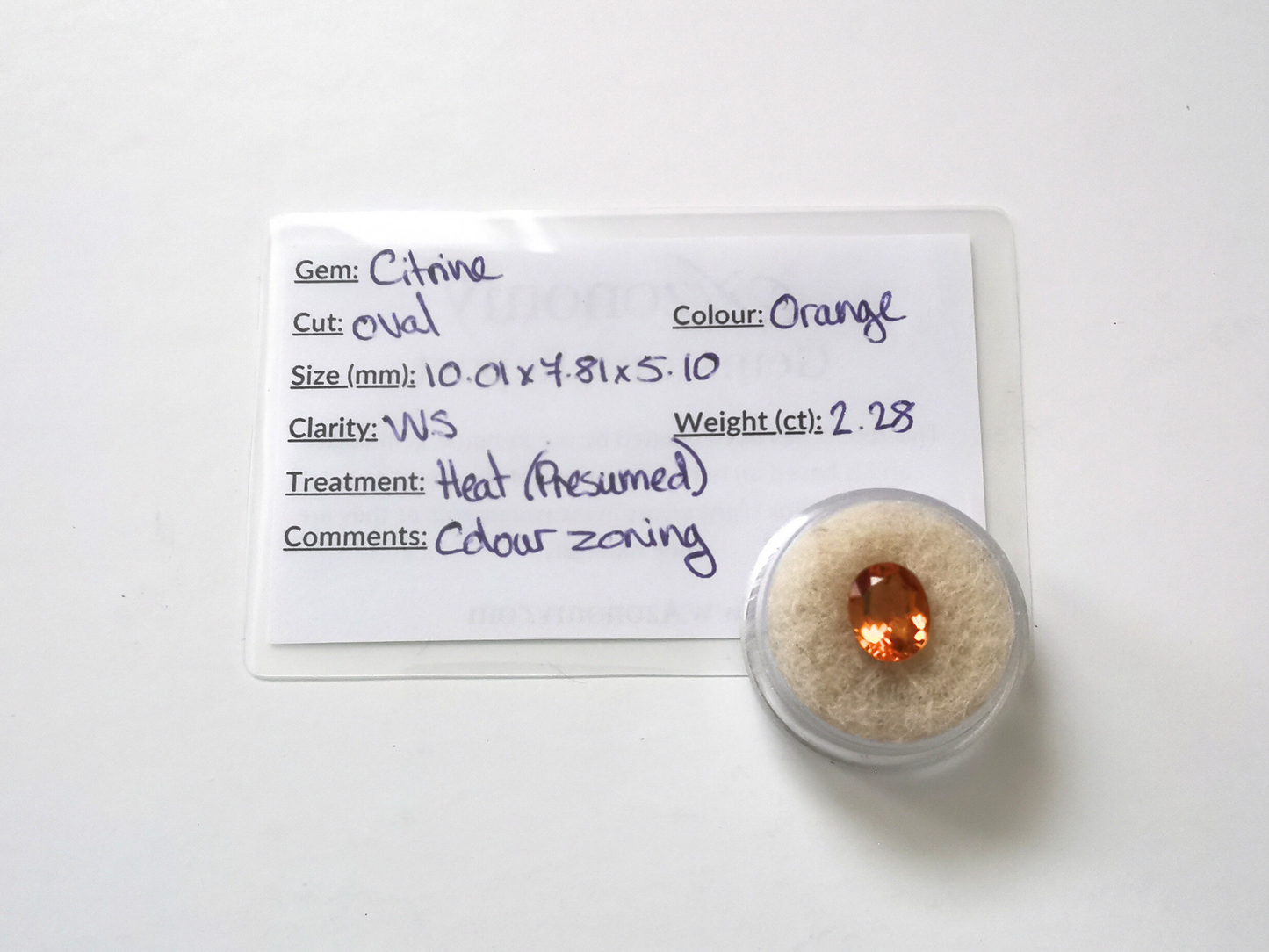 Orange Citrine Oval - 10mm by 7.8mm - 2.28 ct