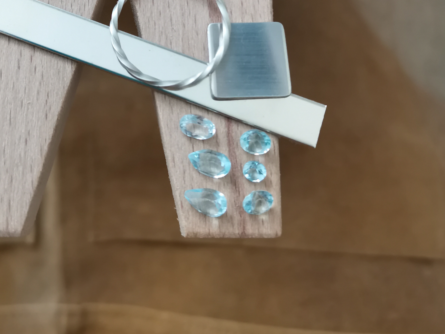 6 x sky blue topaz - Bundle - Various shapes and sizes