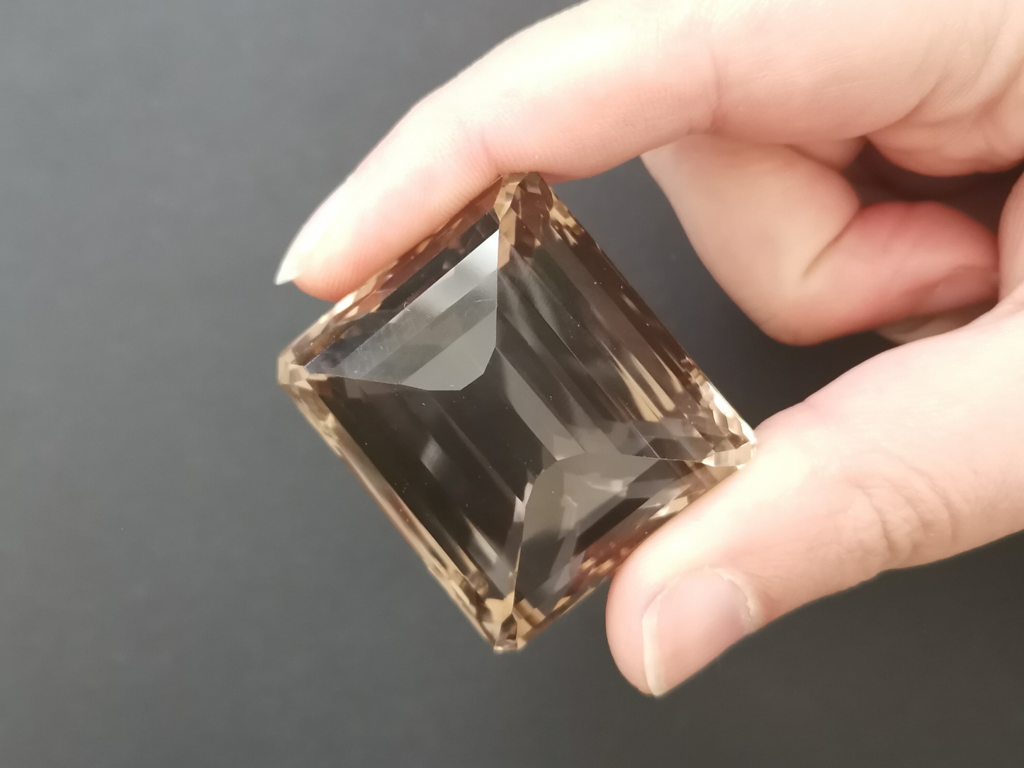 Smoky Quarts Rectangle - 34mm by 28.7mm - 279 ct