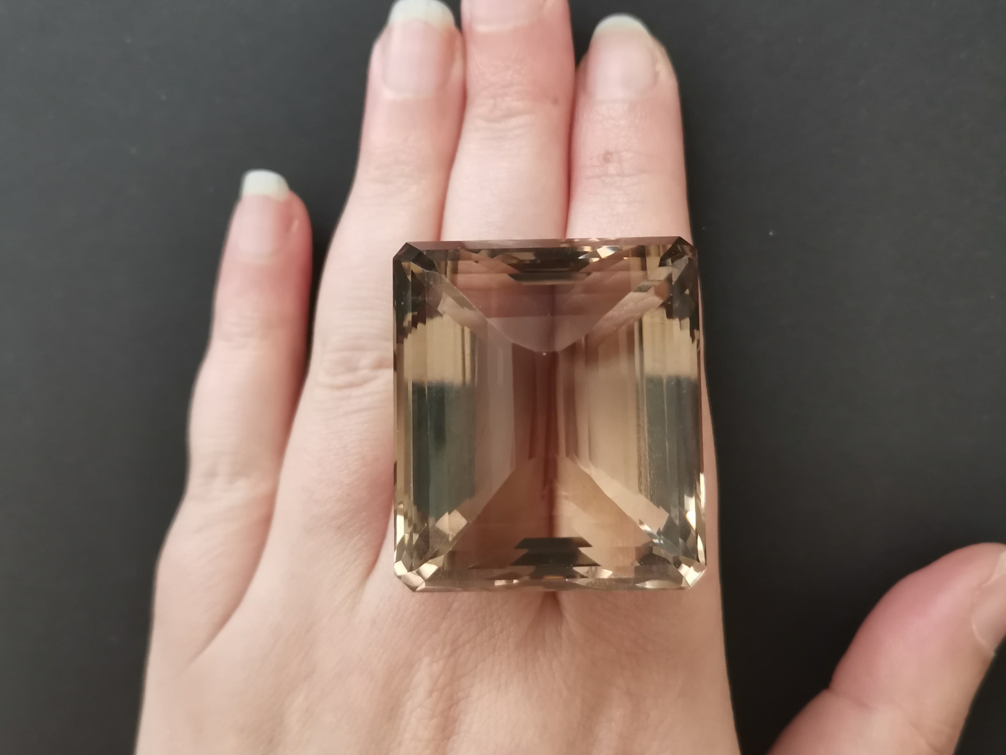 Smoky Quarts Rectangle - 34mm by 28.7mm - 279 ct