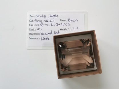 Smoky Quarts Rectangle - 34mm by 28.7mm - 279 ct