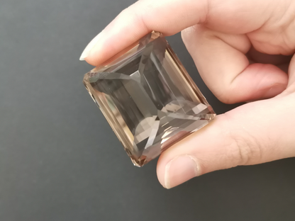 Smoky Quarts Rectangle - 34mm by 28.7mm - 279 ct