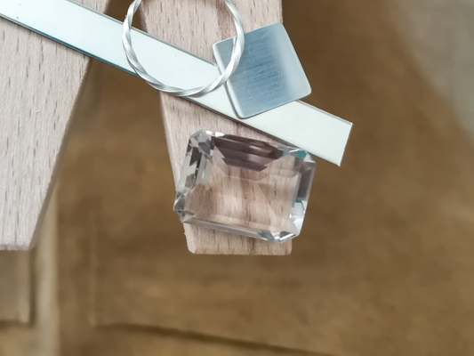 Smoky Quartz Emerald cut Rectangle - 20mm by 15.1mm - 19.72 ct