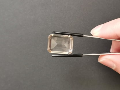 Smoky Quartz Emerald cut Rectangle - 20mm by 15.1mm - 19.72 ct