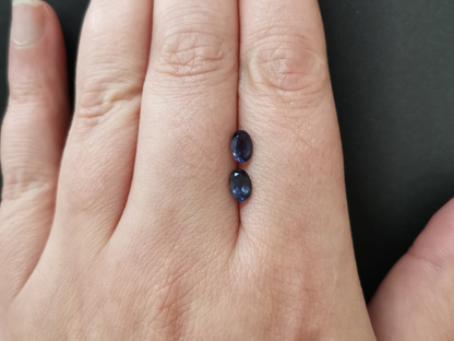 2 x Iolite Ovals - Pair - 6mm by 4mm