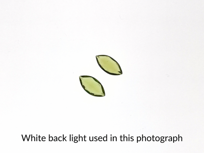 2 x Peridot Marquises - Pair - 10mm by 5mm