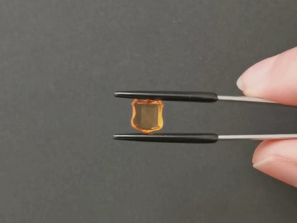 Orange Citrine Fancy Shield - 8.3mm by 7.8mm - 1.37 ct