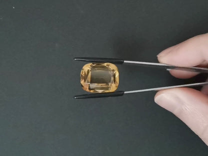 Golden Citrine Cushion - 19.3mm by 15.1mm - 19.4 ct