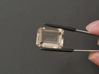Smoky Quartz Emerald cut Rectangle - 20mm by 15.1mm - 19.72 ct