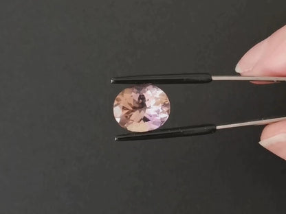 Purple and Yellow Ametrine Oval - 14mm by 11.9mm - 6.79 ct