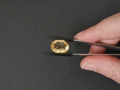 Yellow Citrine Oval - 16.1mm by 12.1mm - 8.58 ct